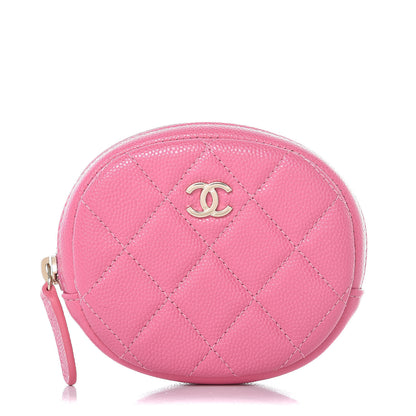 Chanel Caviar Quilted Zip Around Classic Coin Purse Pink 1 of 8