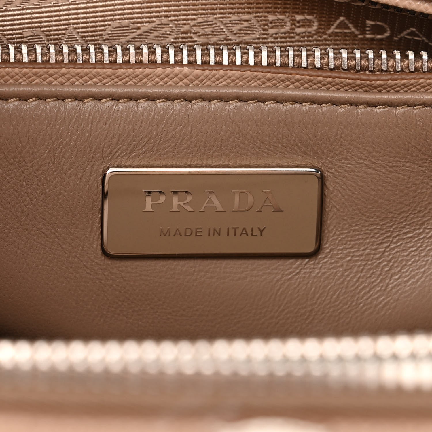 Prada Saffiano Baiade Small Galleria Double Zip Tote Cammeo White 6 of 10
