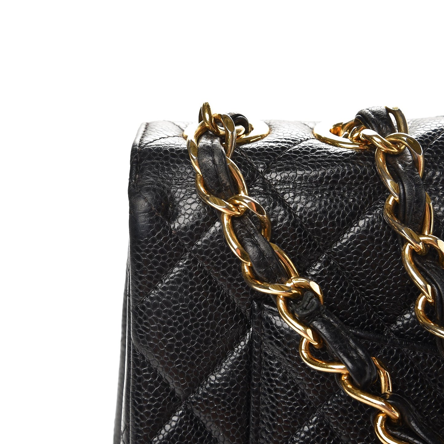 Caviar Quilted Jumbo Single Flap Black
