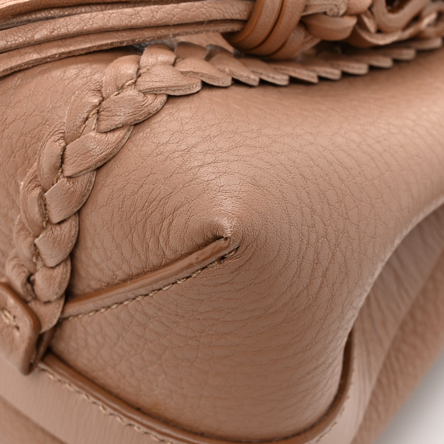 Chloe Grained Calfskin Mini Penelope Soft Shoulder Bag Woodrose 12 of 13