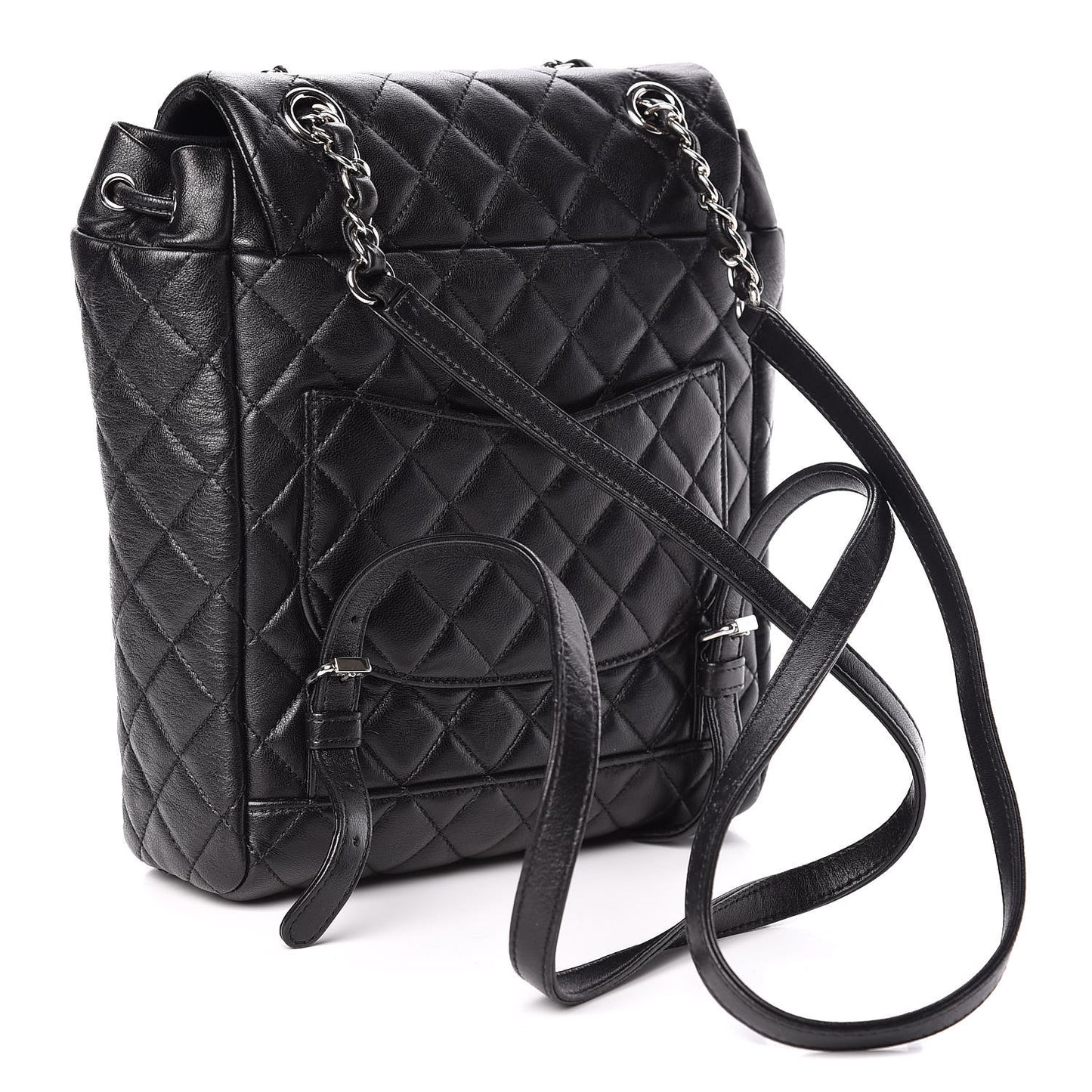 Lambskin Quilted Small Urban Spirit Backpack Black