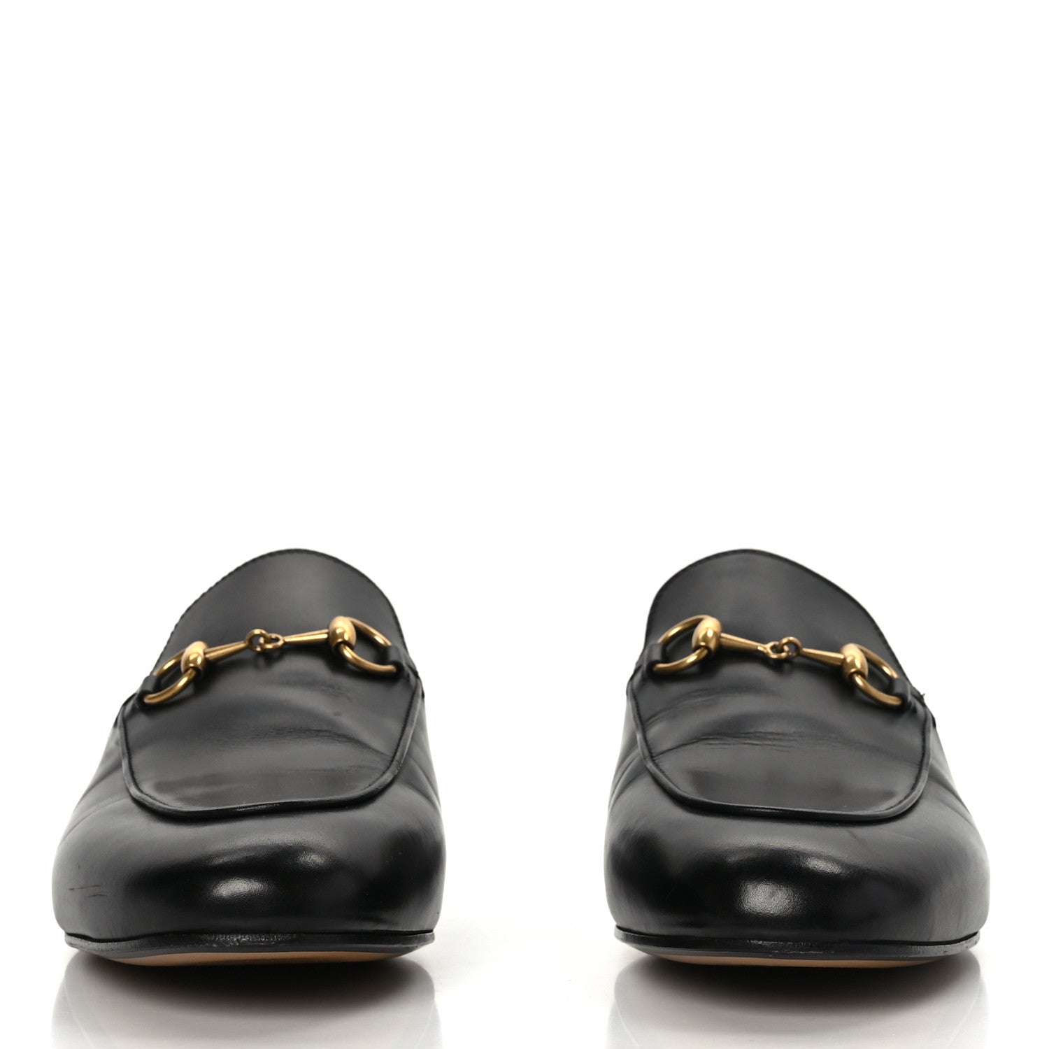 Gucci Calfskin Womens Princetown Slippers 37.5 Black 2 of 8