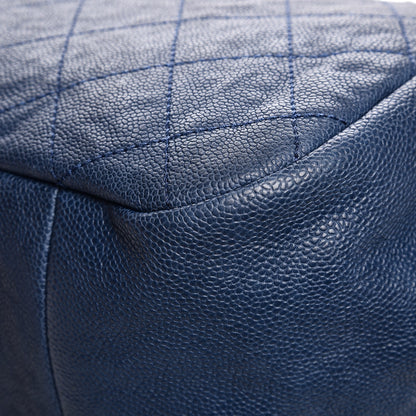 Chanel Caviar Quilted Framed Bowling Bag Blue 13 of 13