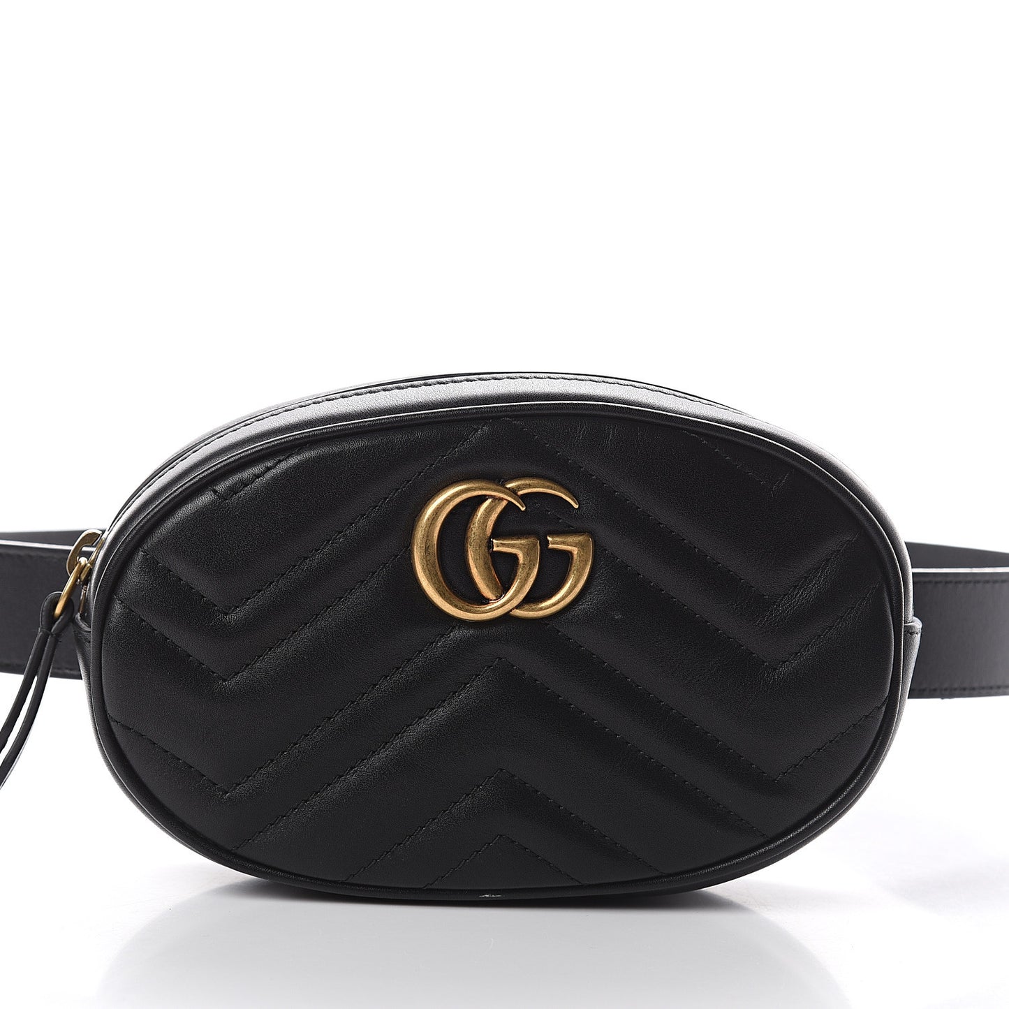 Calfskin Matelasse GG Marmont Belt Bag 85 34 Black