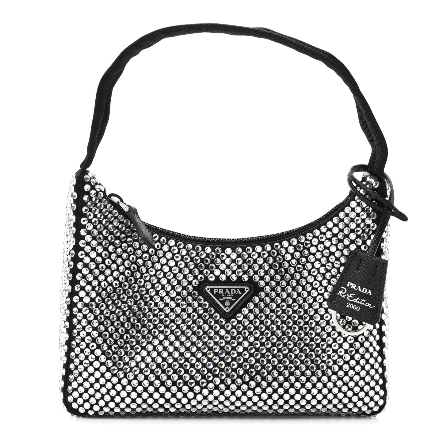 Satin Crystal Mini Re-Edition 2000 Bag Cristal
