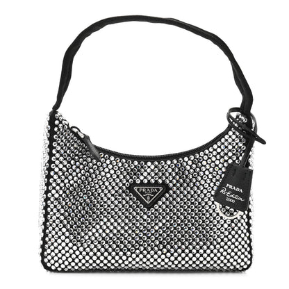 Prada Satin Crystal Mini Re-Edition 2000 Bag Cristal 1 of 10