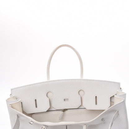 Hermes Taurillon Clemence Birkin 35 White 8 of 44