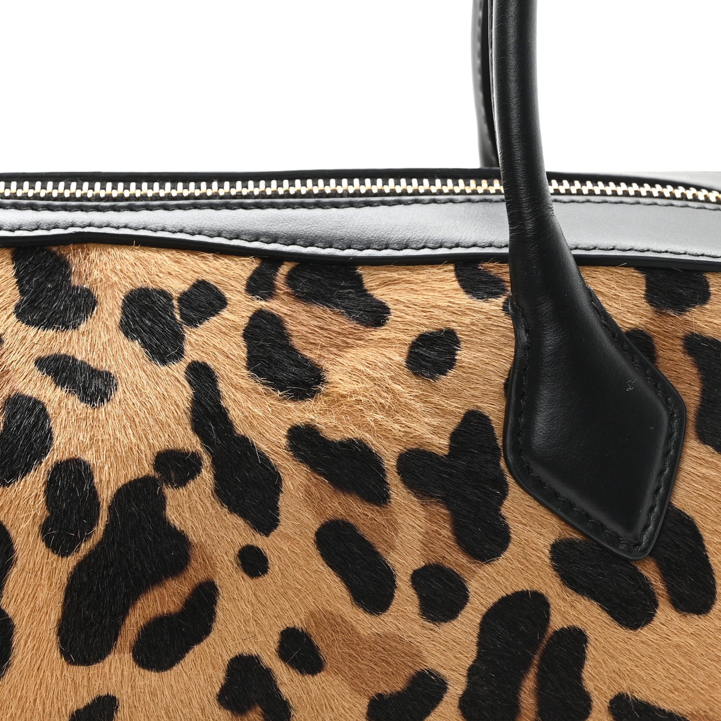 Calf Hair Leopard Print Medium Le Teckel Bag