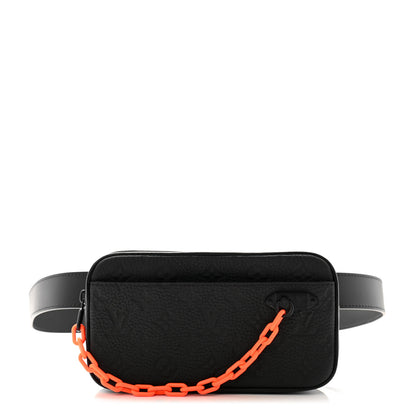 Louis Vuitton Taurillon Monogram Uniformes Solar Ray Soft Pochette Volga Belt Bag Black 1 of 10