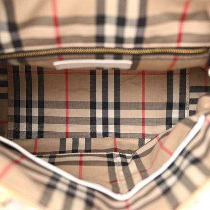 Burberry London Grainy Calfskin Small Greenwood Bowling Bag White 6 of 22