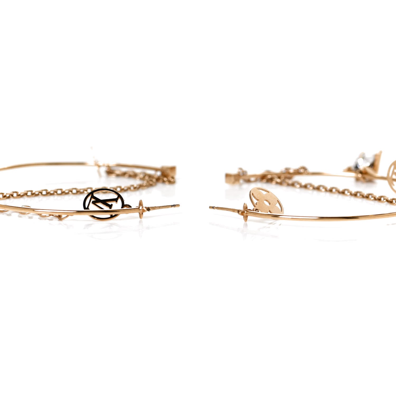 Louis Vuitton Roman Holidays Hoop Earrings Gold 4 of 5