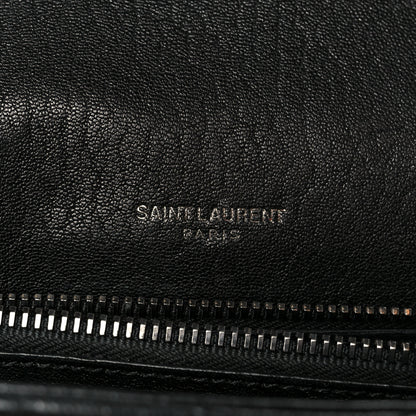 Saint Laurent Sheepskin Matelasse Chevron Monogram Medium College Bag 6 of 11