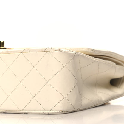 Chanel Lambskin Quilted Medium Double Flap White 10 of 15