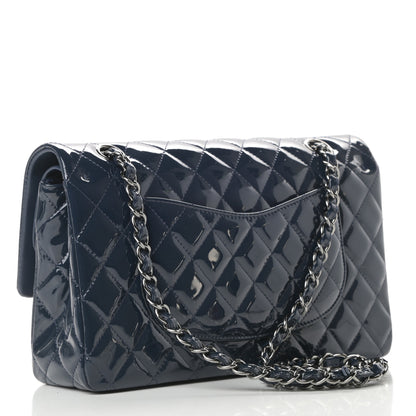 Chanel Patent Quilted Medium Double Flap Navy 3 of 12