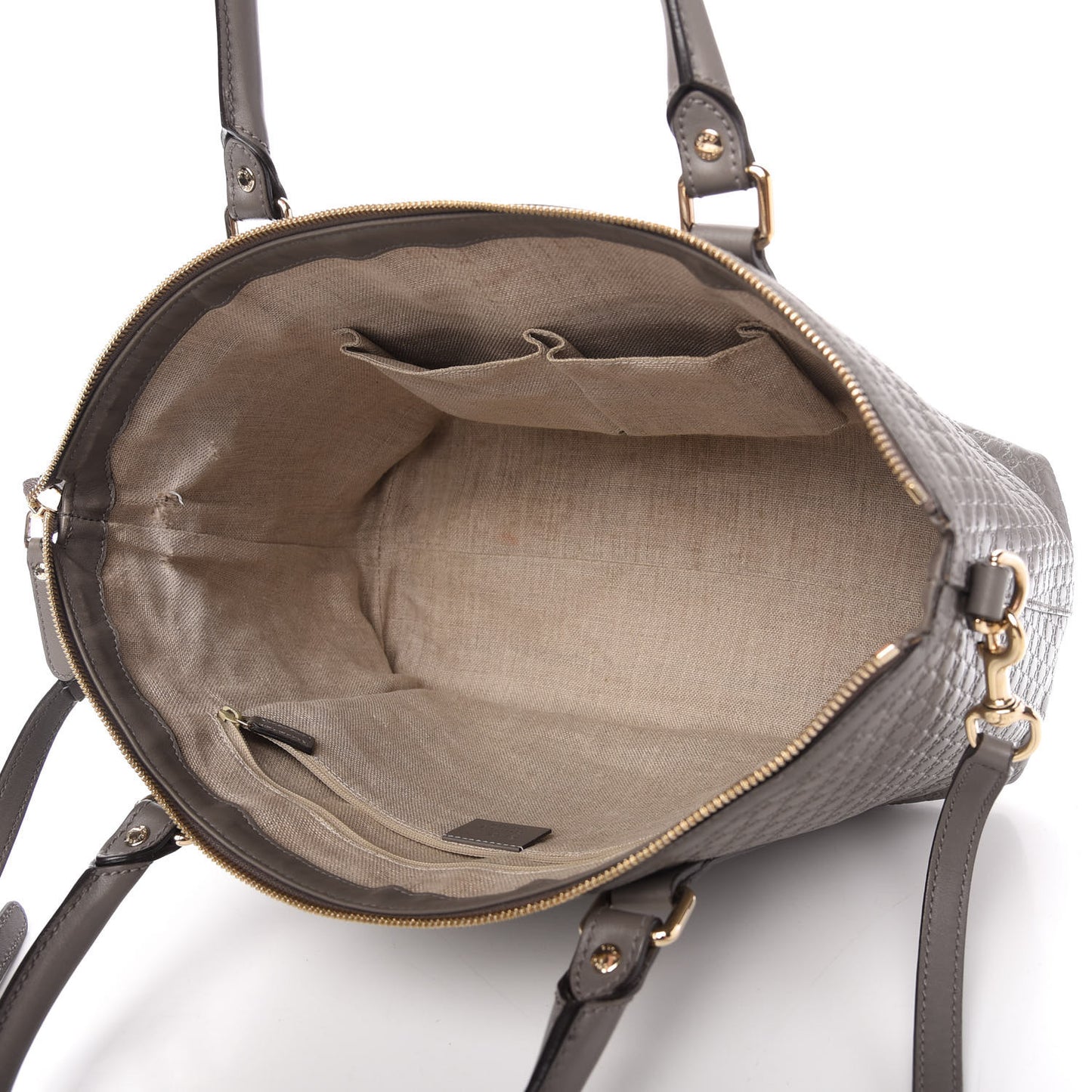 Soft Microguccissima Medium Zippered Satchel Loess