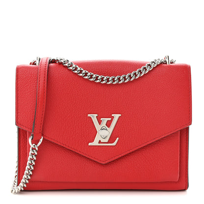 Louis Vuitton Soft Calfskin Mylockme Chain Bag BB Rubis 1 of 10