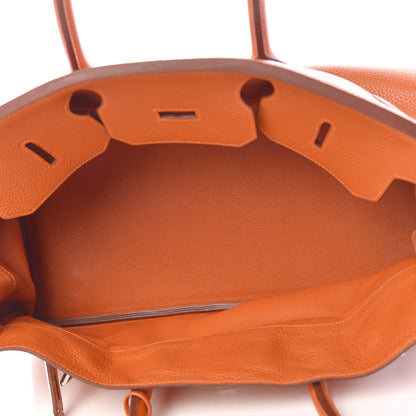 Hermes Taurillon Clemence JPG Birkin 42 Orange 5 of 12