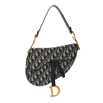 Christian Dior Oblique Saddle Bag Blue 1 of 9