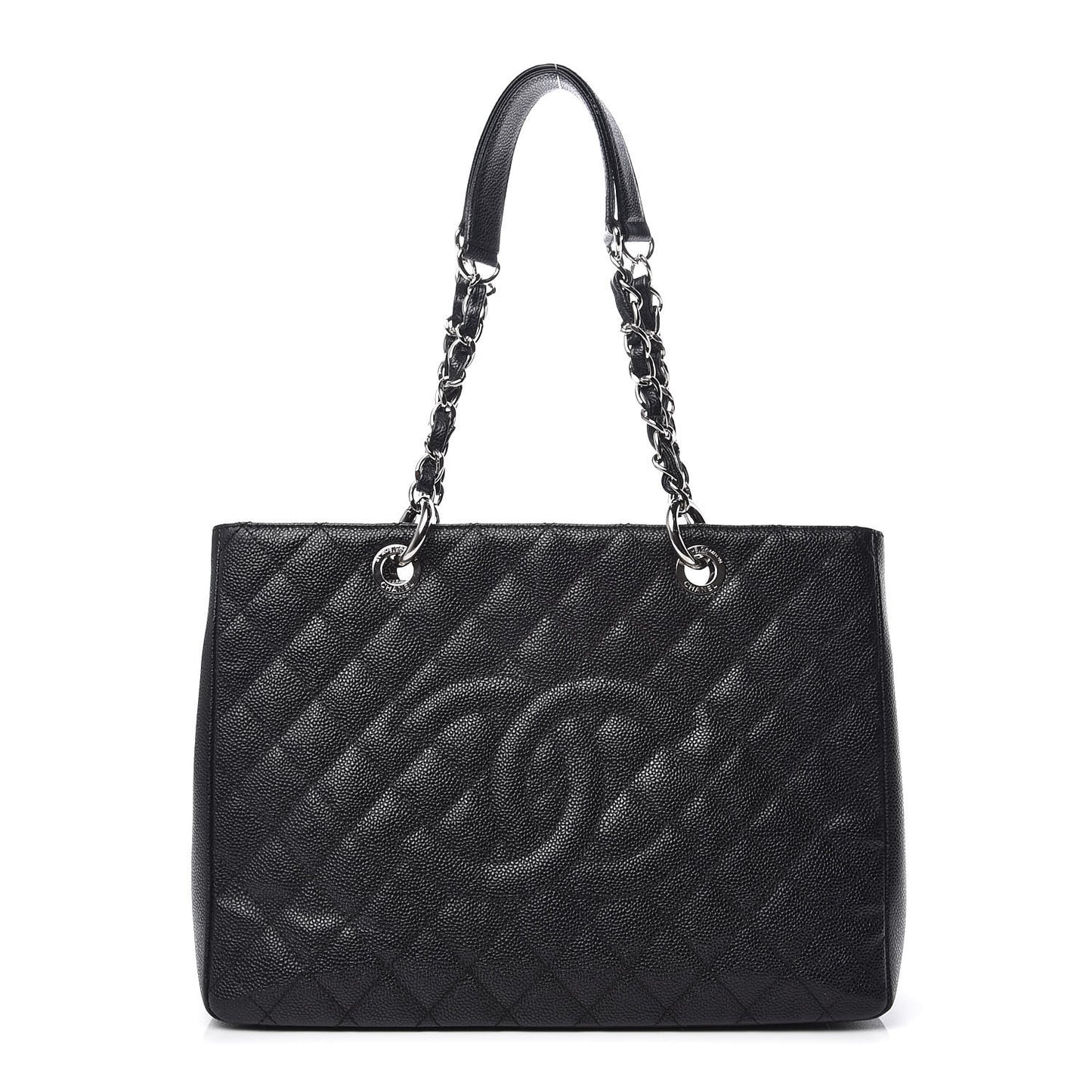 Caviar Quilted Grand Shopping Tote GST Black