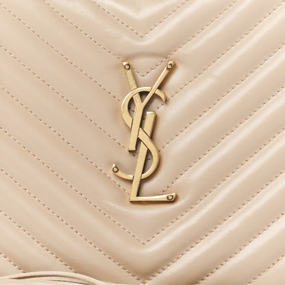 Saint Laurent Calfskin Matelasse Monogram Lou Camera Bag Dark Beige 8 of 11