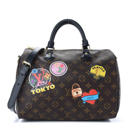 Louis Vuitton Monogram My World Tour Speedy Bandouliere 30 Black 1 of 8