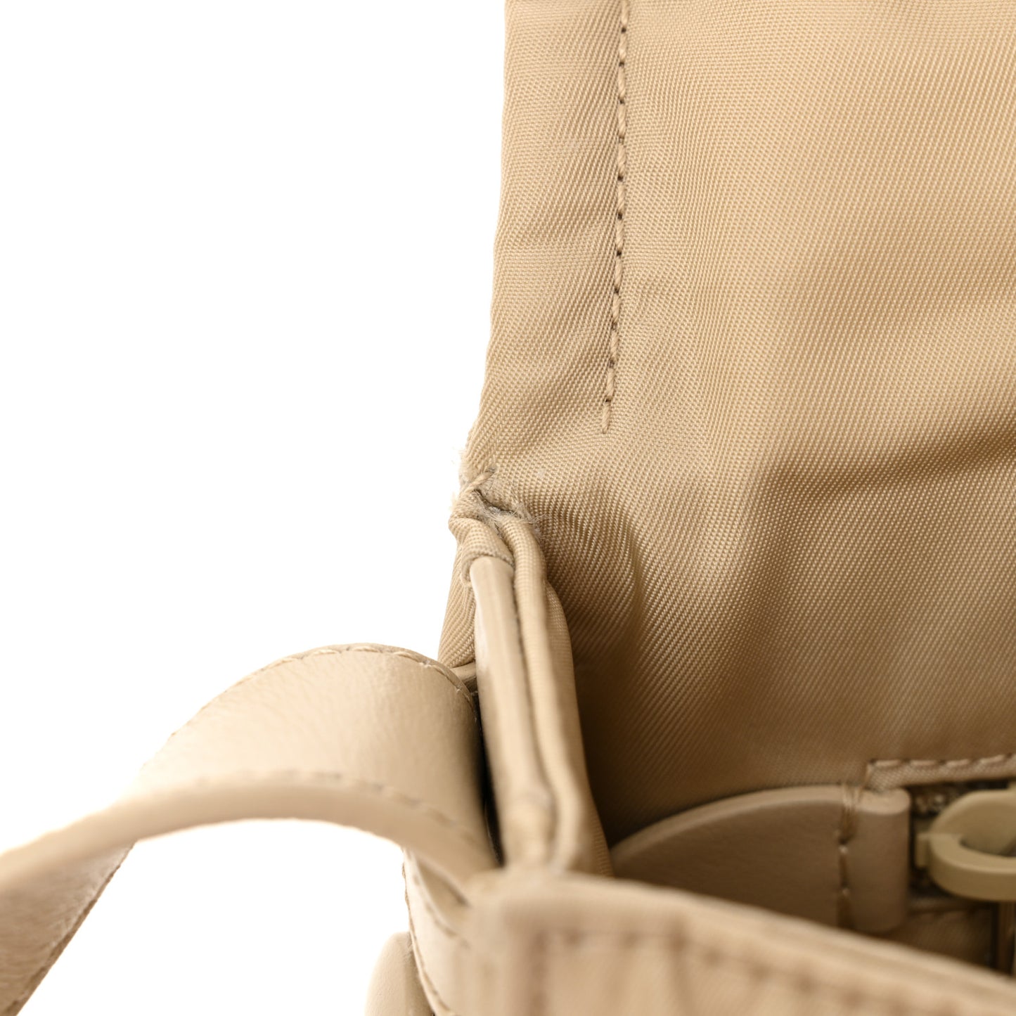 Re-Nylon Vitello Padded Small Flap Shoulder Bag Deserto