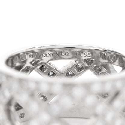 Tiffany Platinum Diamond Legacy Celebration Braided Band Ring 45 3.5 4 of 4
