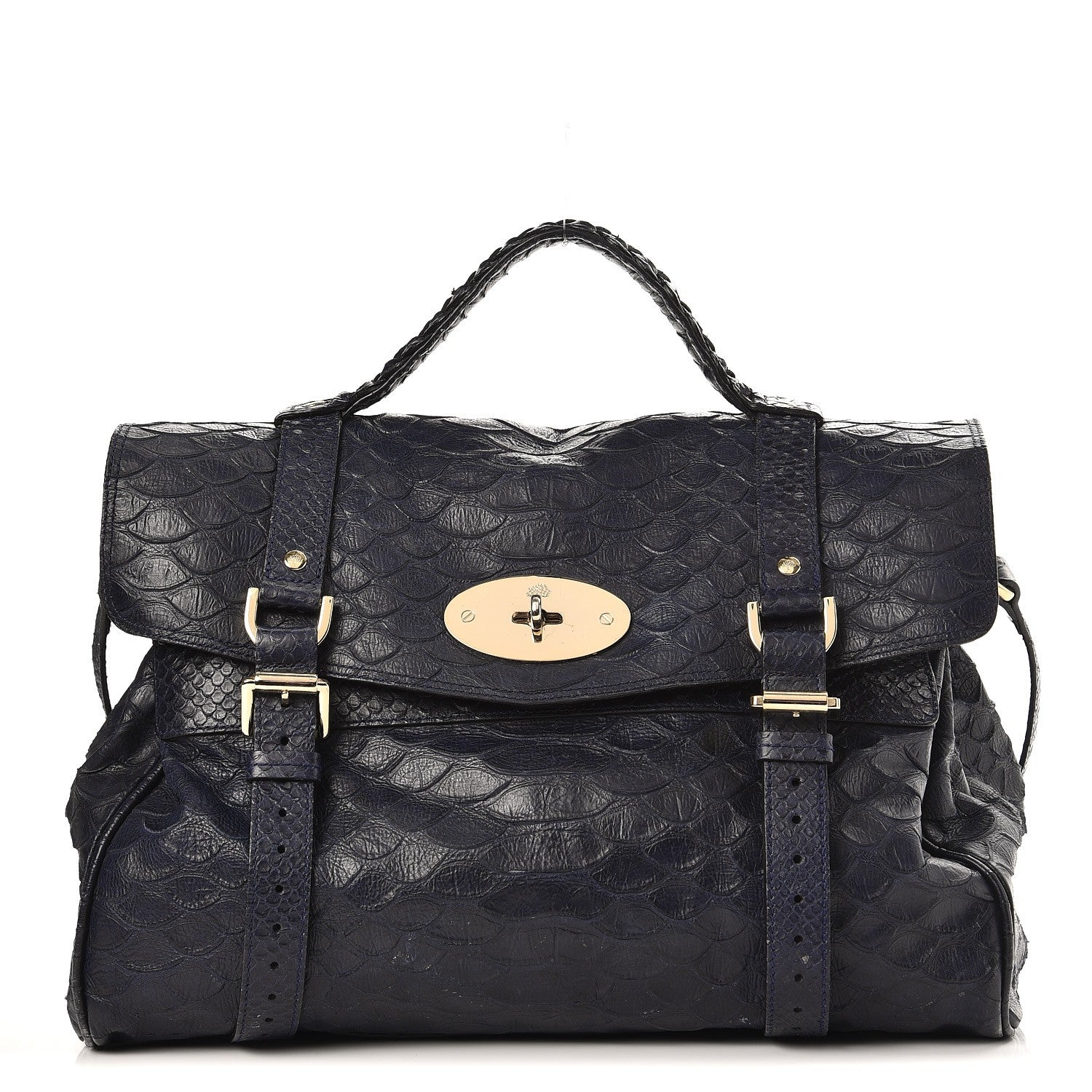 Mulberry Silky Snake Print Oversized Alexa Nightshade Blue 1 of 14