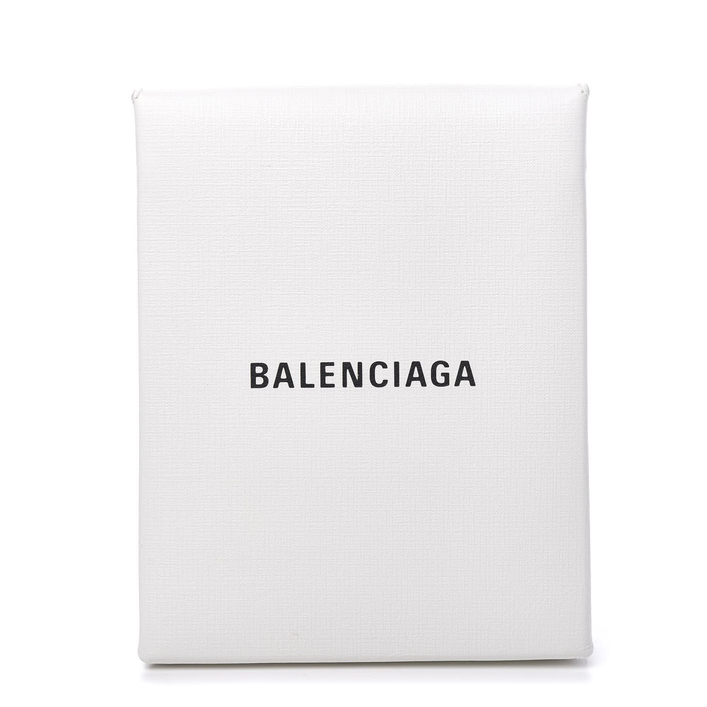 Squared Calfskin Logo Shopping Envelope Clutch White