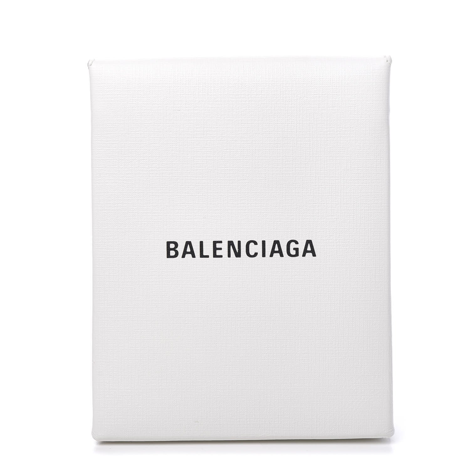 Balenciaga Squared Calfskin Logo Shopping Envelope Clutch White 1 of 10