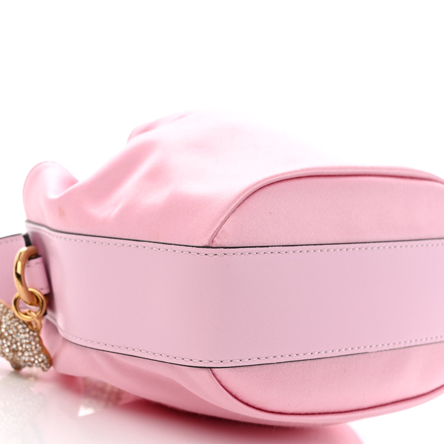 Versace Satin Medusa Drawstring Bucket Bag Pink 9 of 11