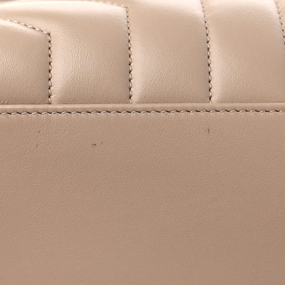 Saint Laurent Calfskin Y Quilted Monogram Medium Loulou Chain Satchel Light Natural 15 of 16