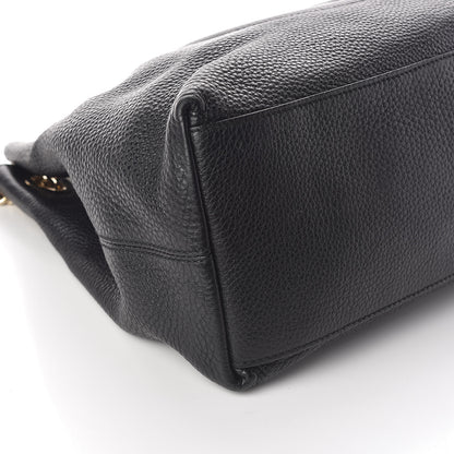 Gucci Pebbled Calfskin Medium Soho Chain Shoulder Bag Black 8 of 9