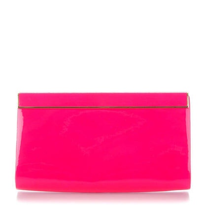 Jimmy Choo Patent Cayla Clutch Pink 1 of 7