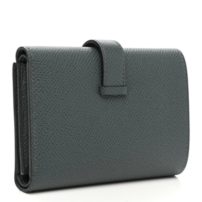 Hermes Epsom Tri-Fold Compact Bearn Wallet Bleu Orage 3 of 9