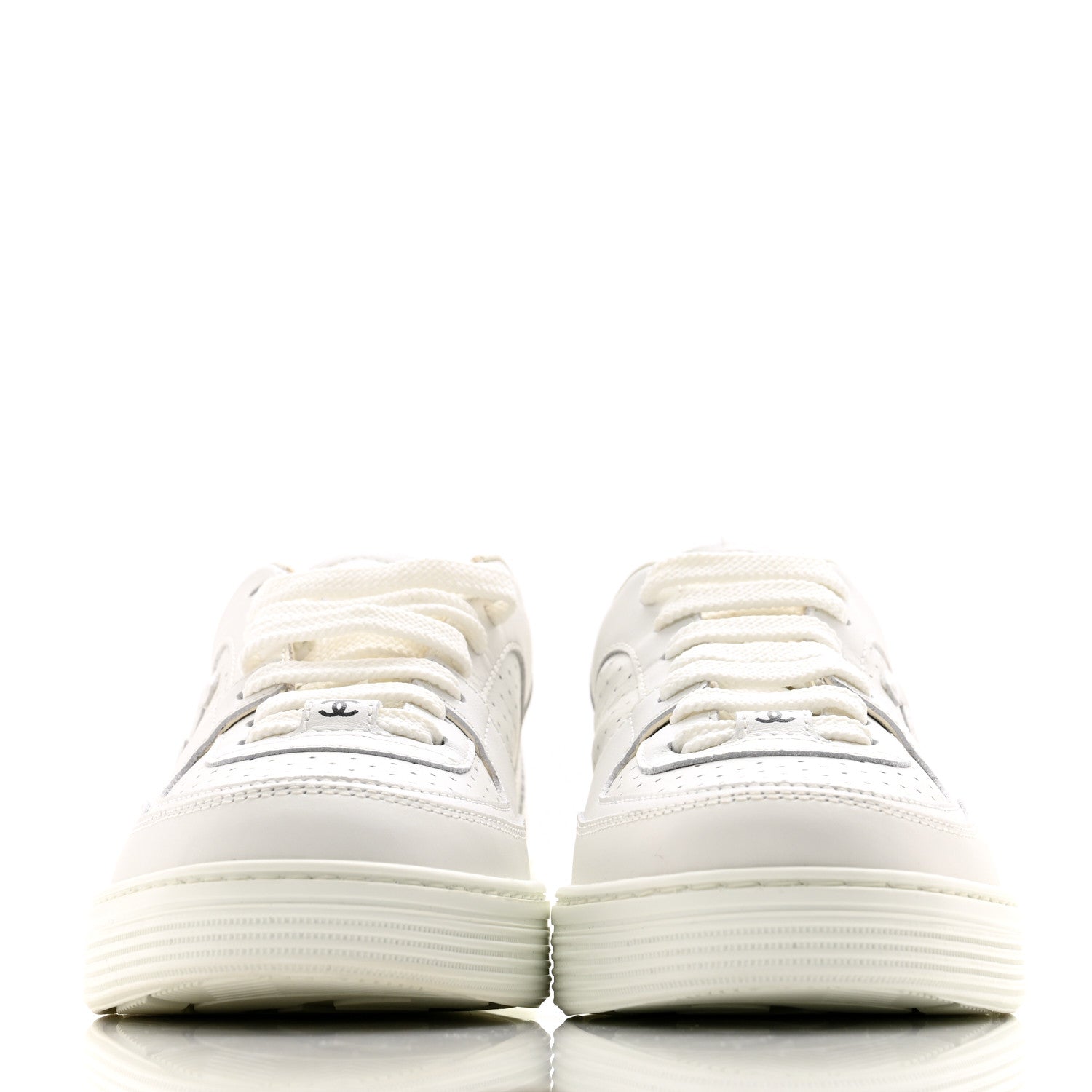 Chanel Calfskin Womens CC Sneakers 36 White 2 of 10