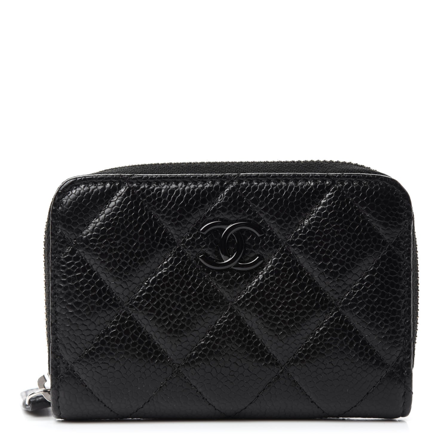 Chanel Caviar Quilted Incognito Zip Coin Purse Black 1 of 8