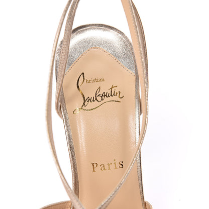 Christian Louboutin Nappa Laminato France 100 Pump 38.5 Gold 6 of 7
