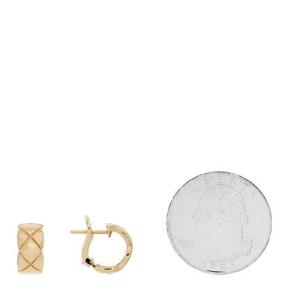 Chanel 18K Yellow Gold Coco Crush Hoop Earrings 2 of 4