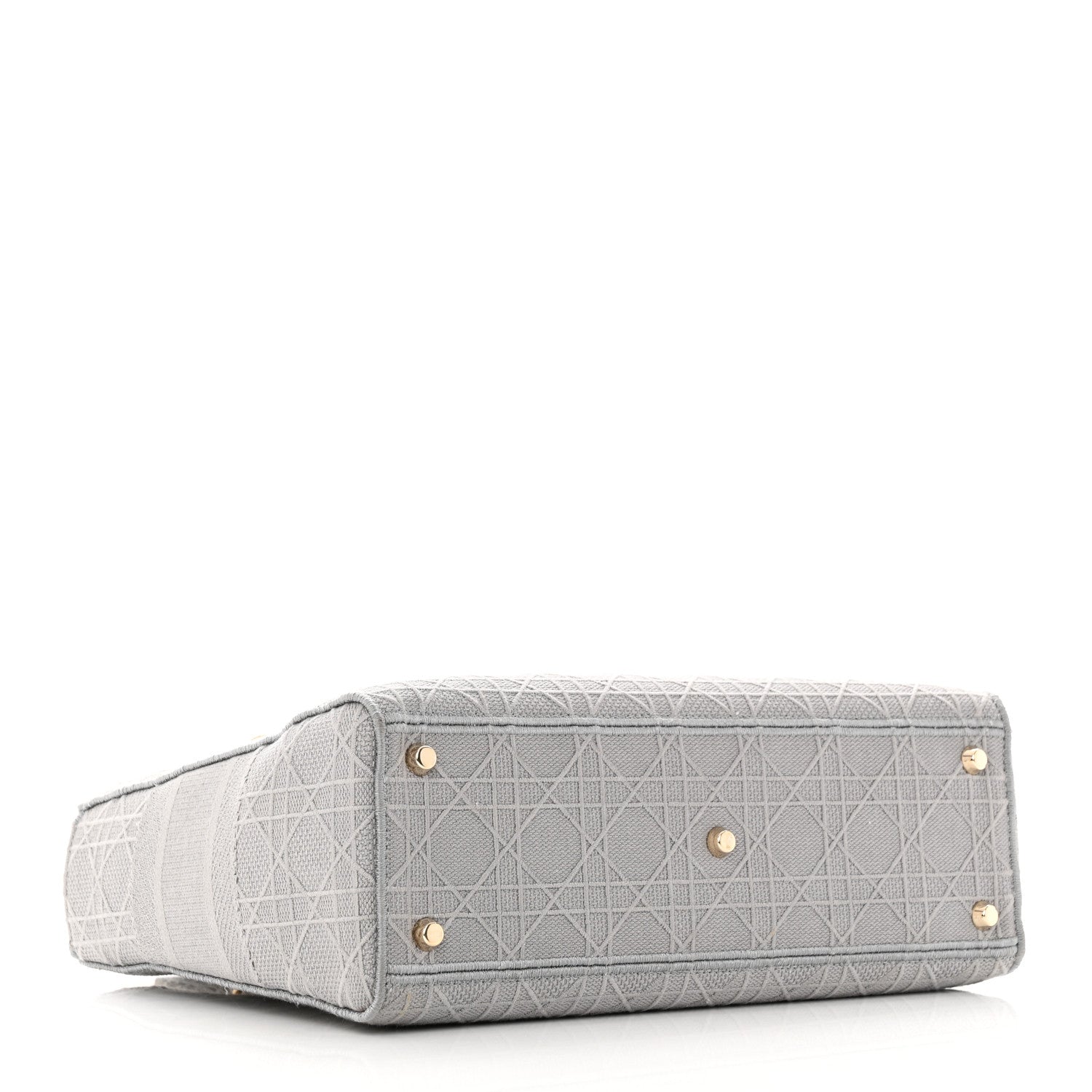 Christian Dior Canvas Embroidered Cannage Lady D-Lite Gray 4 of 16
