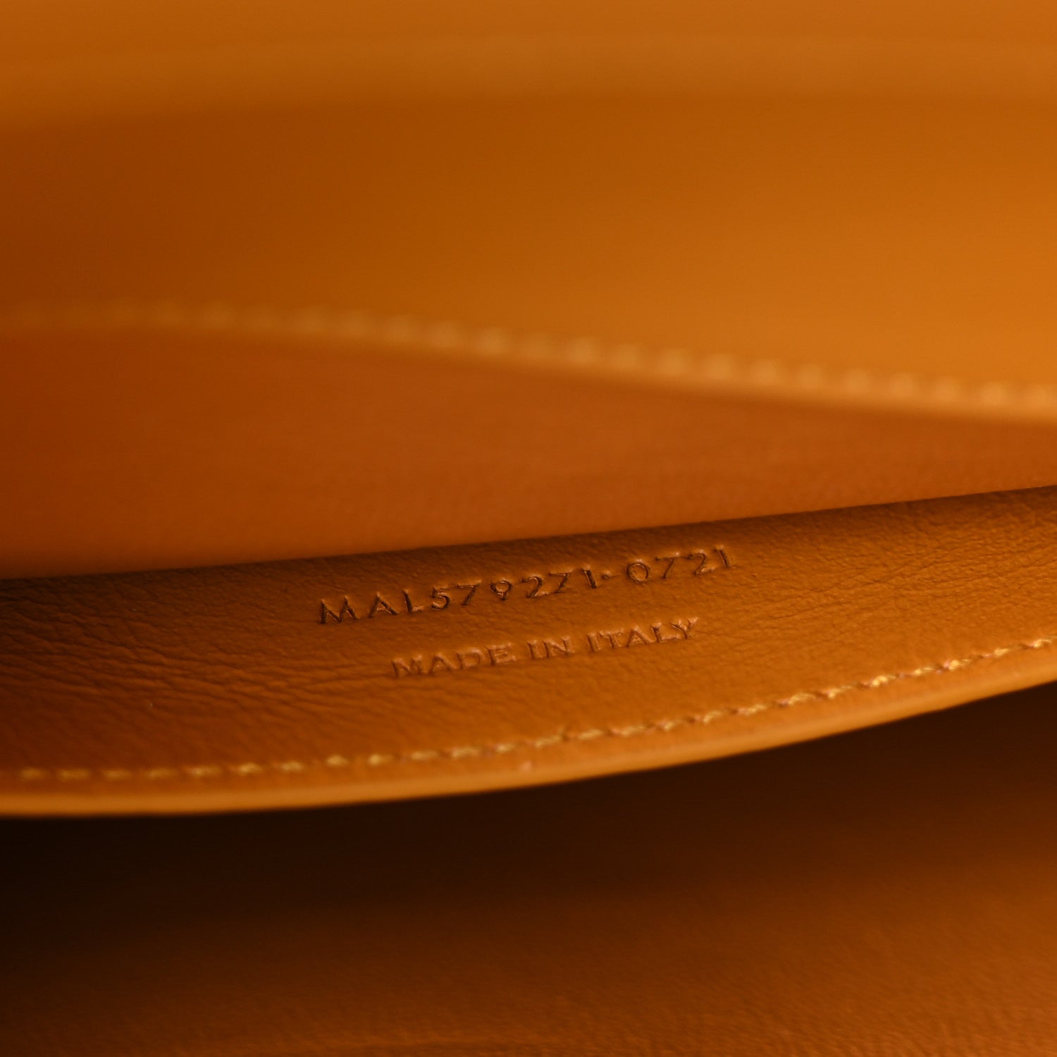 Saint Laurent Smooth Calfskin Manhattan Baguette Tangerine 7 of 10
