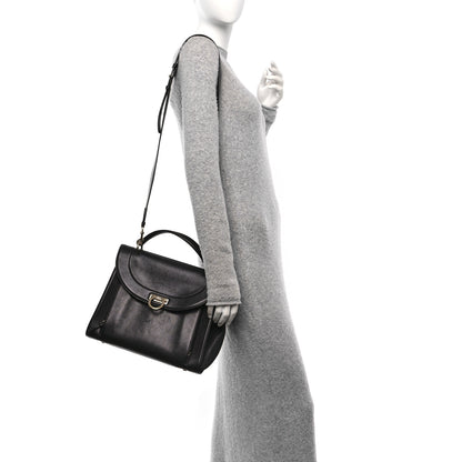 Salvatore Ferragamo Calfskin Sofia Rainbow Top Handle Bag Black 2 of 11