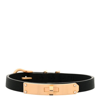 Hermes 18K Rose Gold Diamond Kelly Sangle Bracelet SH 1 of 4