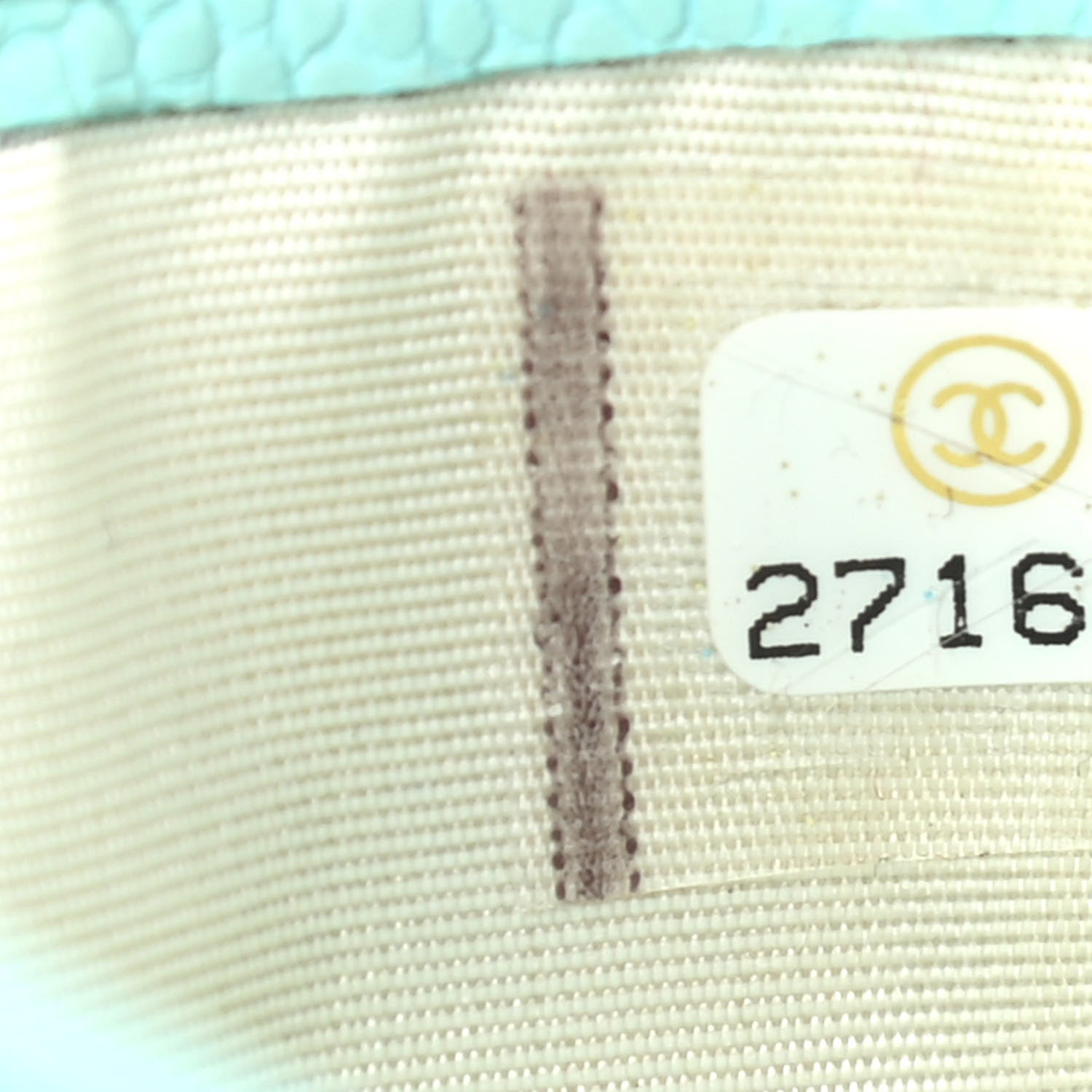 Chanel Caviar Quilted Card Holder Light Green 8 of 8