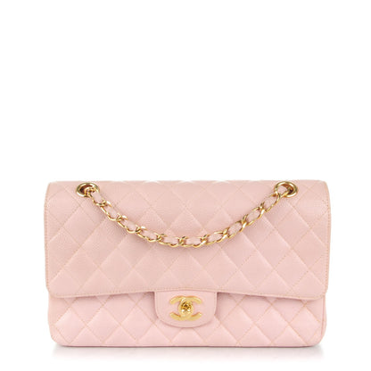 Chanel Caviar Quilted Medium Double Flap Pink 1 of 9