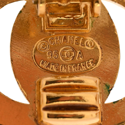 Chanel Metal CC Turnlock Clip On Earrings Gold 4 of 4
