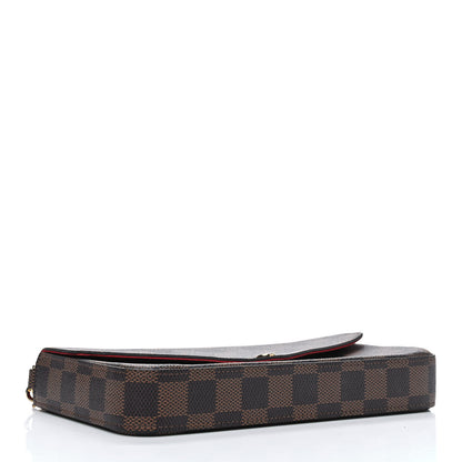 Louis Vuitton Damier Ebene Pochette Felicie Chain Wallet 3 of 5