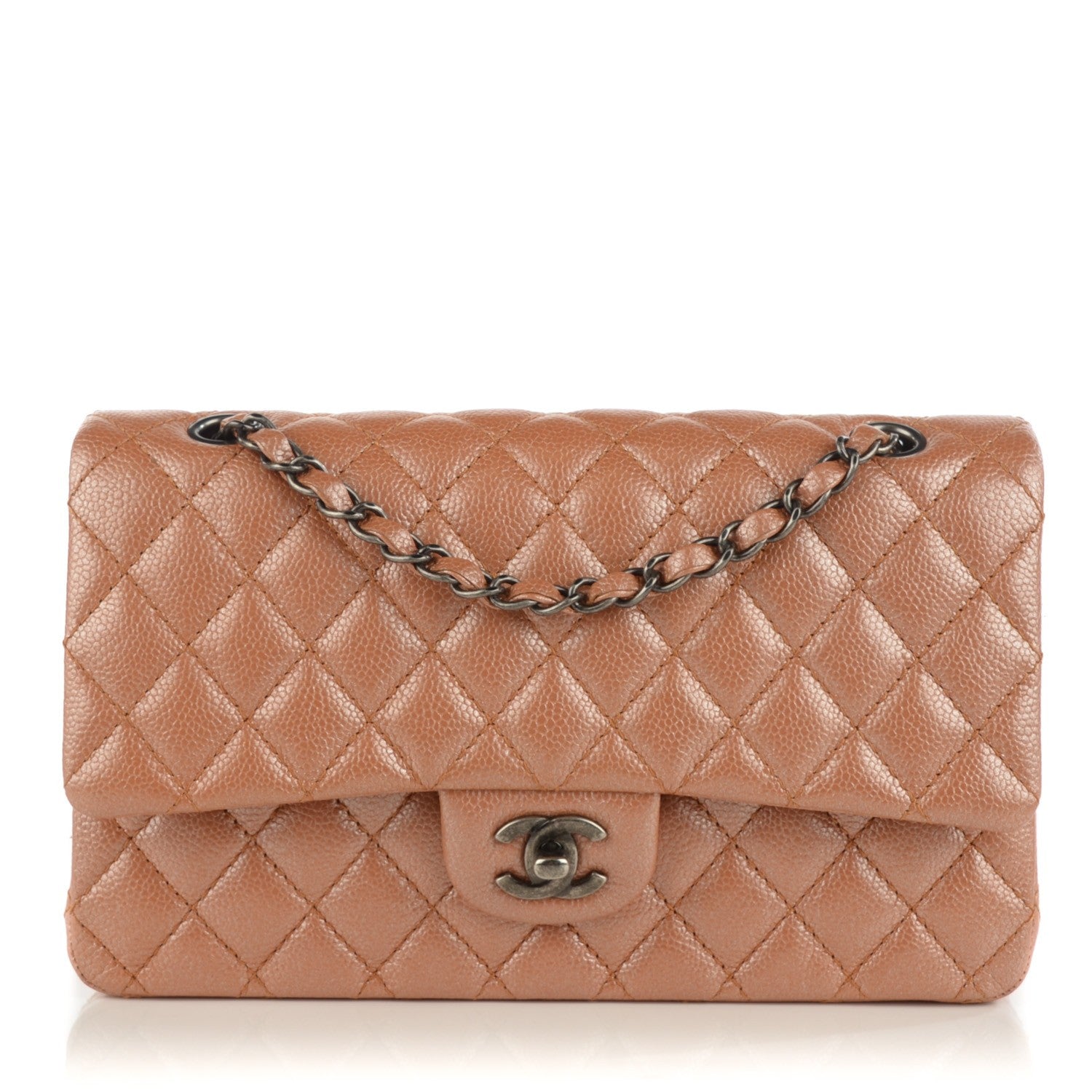 Chanel Pearly Caviar Quilted Medium Double Flap Pink 1 of 8