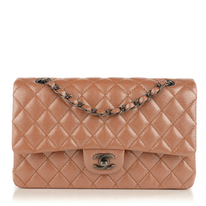 Chanel Pearly Caviar Quilted Medium Double Flap Pink 1 of 8