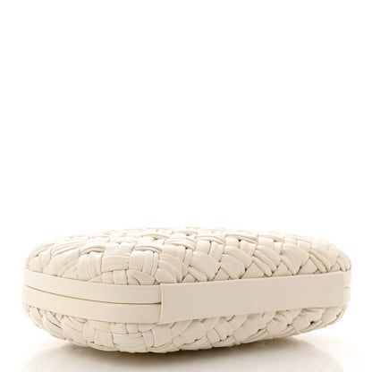 Bottega Veneta Foulard Intrecciato Minaudiere Knot Clutch Bone 4 of 9